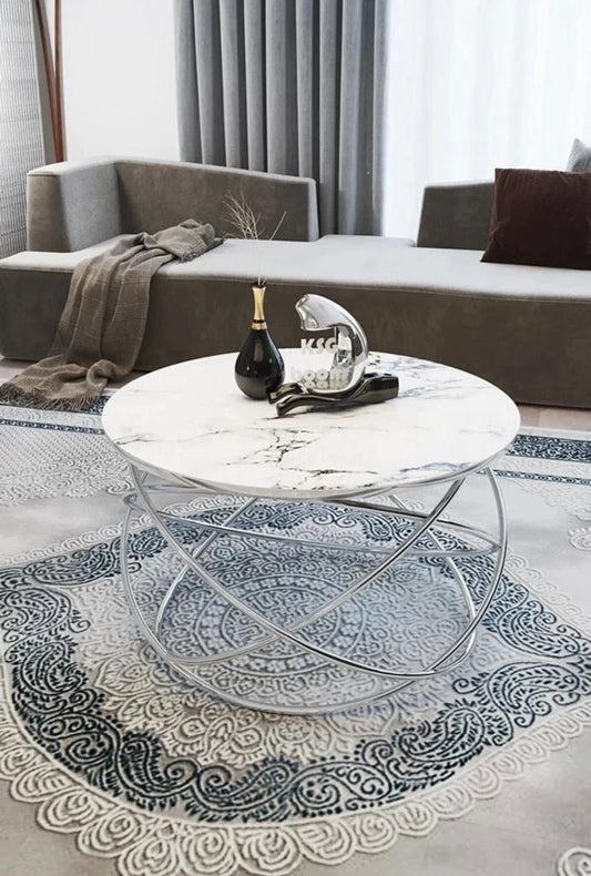 High gloss Silver Coffee Table