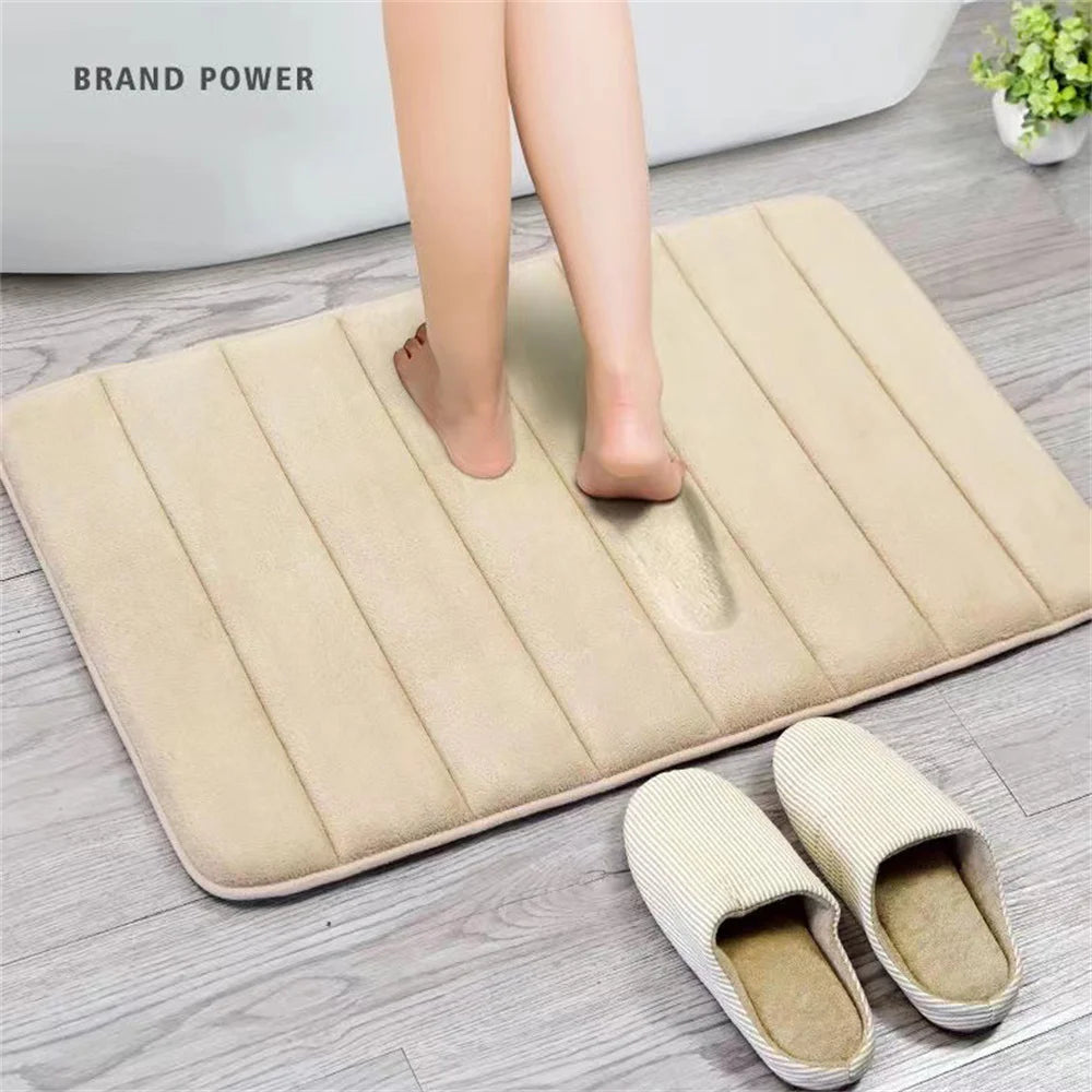 AMBIENCE PRODUCTS Bath Mat Non Slip Rugs Bathroom Carpets Soft Memory Foam Floor Mat Bedroom Toilet Floor Shower Rug Home Decor Super Absorbent