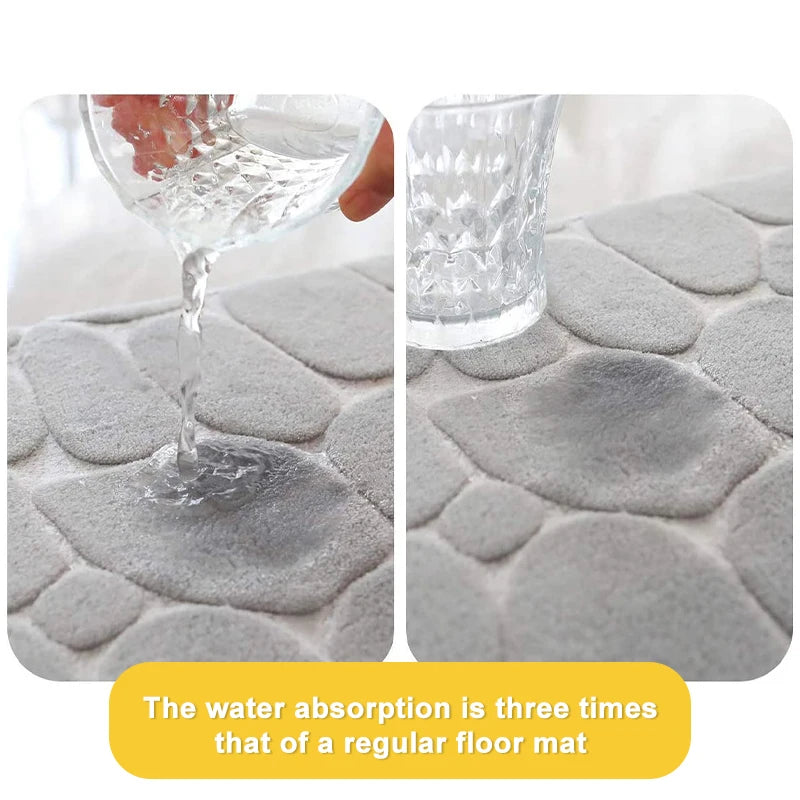 AMBIENCE PRODUCTS Anti-slip Bath Rug Soft Non-Slip Quick Dry Bath Mat Absorbent floor mat bathroom mat Machine Washable Shower Carpet For Home