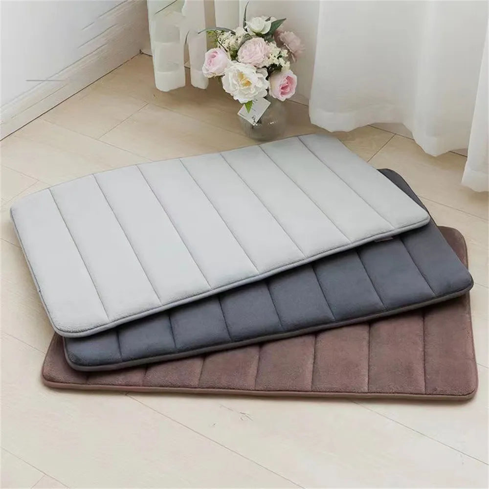 AMBIENCE PRODUCTS Bath Mat Non Slip Rugs Bathroom Carpets Soft Memory Foam Floor Mat Bedroom Toilet Floor Shower Rug Home Decor Super Absorbent