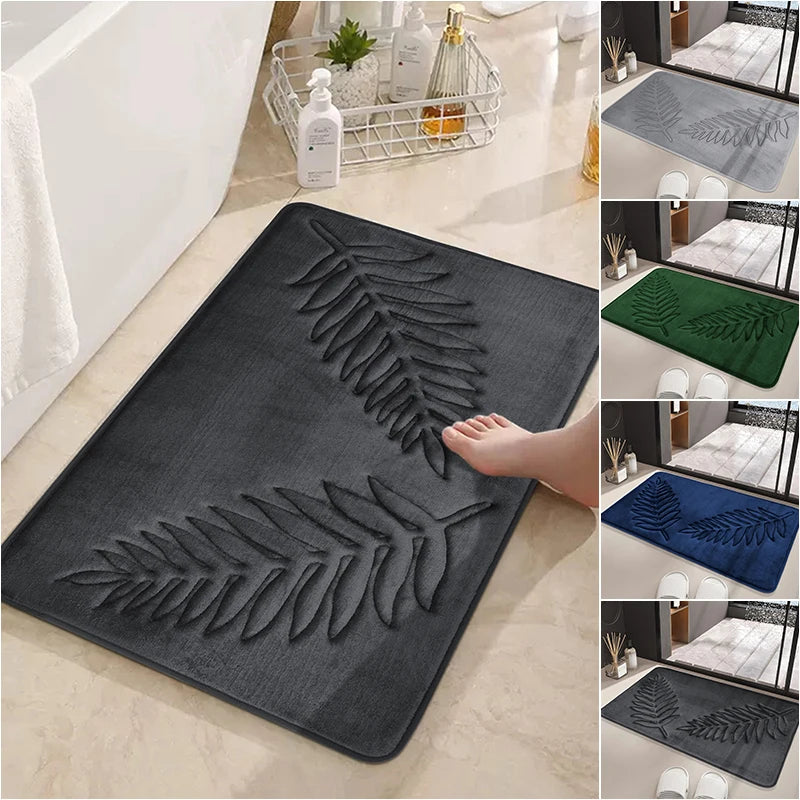 AMBIENCE PRODUCTS Anti-slip Bath Rug Soft Non-Slip Quick Dry Bath Mat Absorbent floor mat bathroom mat Machine Washable Shower Carpet For Home